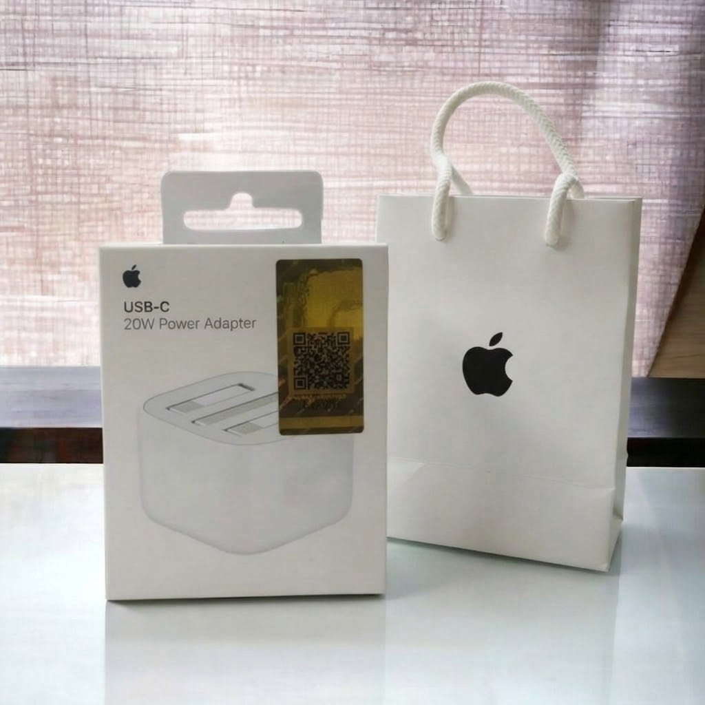 Apple 3 Pin 20W Power Adapter - Original - NFC Version - With Apple bag